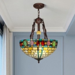 Lampă suspendată cu vitraliu Lampă decorativă suspendată