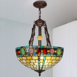 Lampă suspendată cu vitraliu Lampă decorativă suspendată