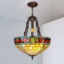 Lampă suspendată cu vitraliu Lampă decorativă suspendată