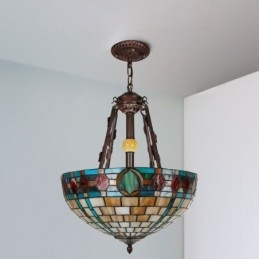Lampă suspendată cu vitraliu Lampă decorativă suspendată