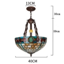 Lampă suspendată cu vitraliu Lampă decorativă suspendată