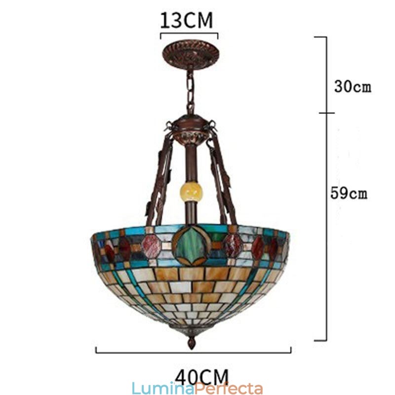 Lampă suspendată cu vitraliu Lampă decorativă suspendată