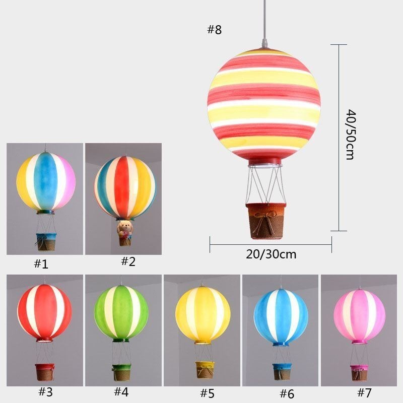 Lumină suspendată cu balon cu aer cald colorat Lumină decorativă acrilică