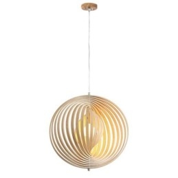 Candelabru modern cu bile rotunde Lampă suspendată din lemn de tijol