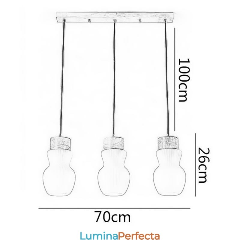 Lampă suspendată din sticlă japoneză Decorație creativă Lampă suspendată