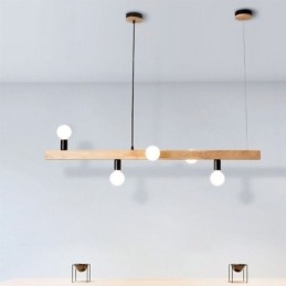 Candelabru japonez din lemn cu pandantiv Molecule