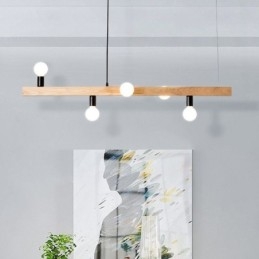 Candelabru japonez din lemn cu pandantiv Molecule