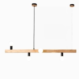 Candelabru japonez din lemn cu pandantiv Molecule