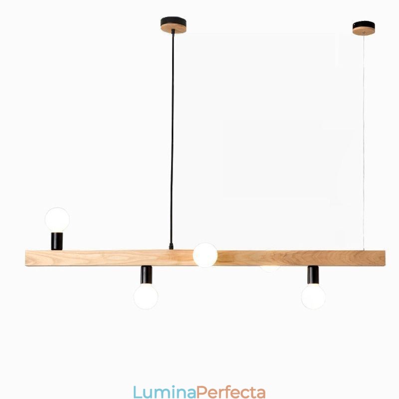 Candelabru japonez din lemn cu pandantiv Molecule