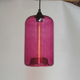 Pandantiv cu design sticle, pictură minimalistă de fier cu 1 lumină