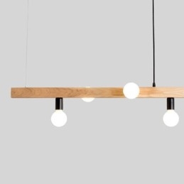Candelabru japonez din lemn cu pandantiv Molecule