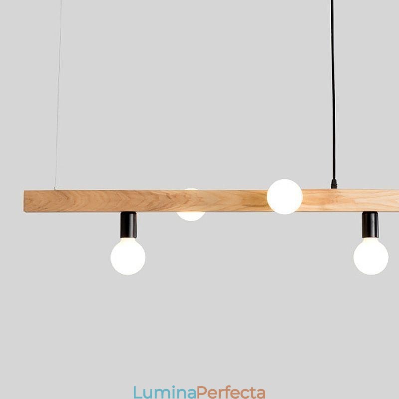 Candelabru japonez din lemn cu pandantiv Molecule