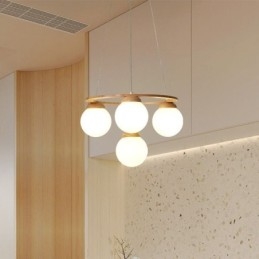 Candelabru din lemn japonez Molecule Pendant