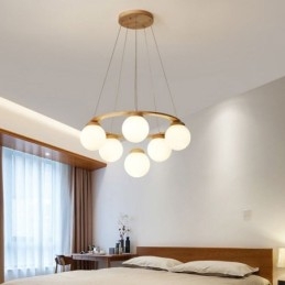Candelabru din lemn japonez Molecule Pendant