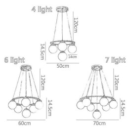 Candelabru din lemn japonez Molecule Pendant