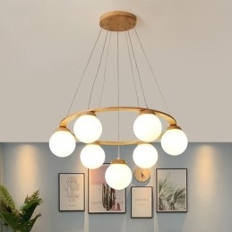 Candelabru din lemn japonez Molecule Pendant