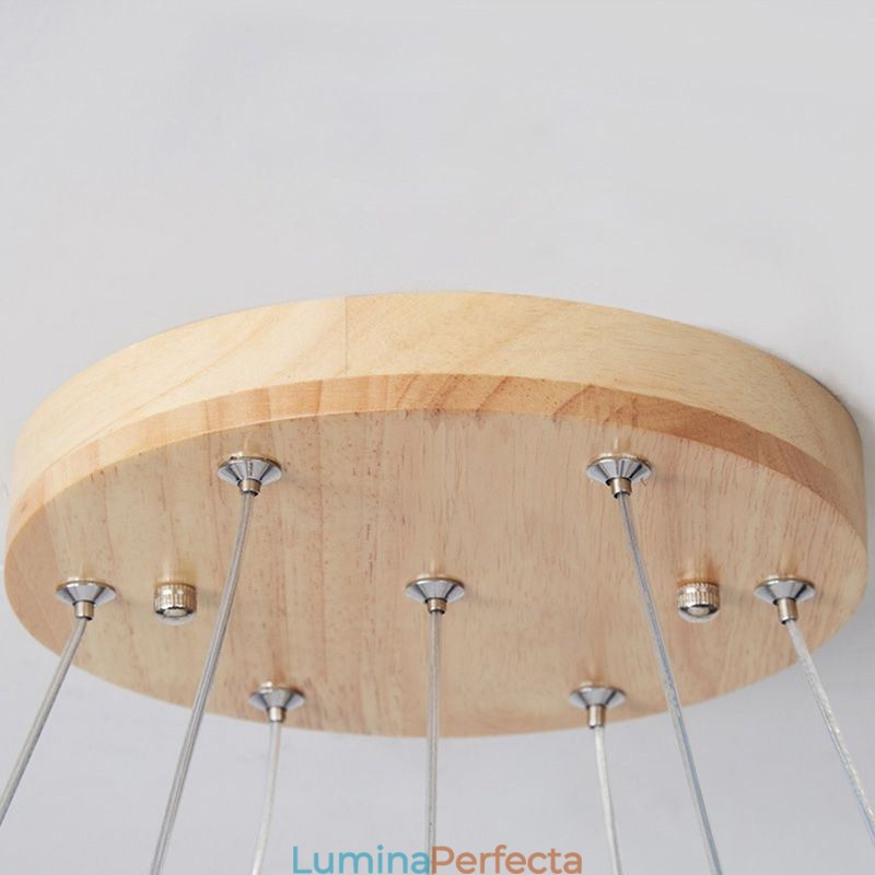 Candelabru din lemn japonez Molecule Pendant