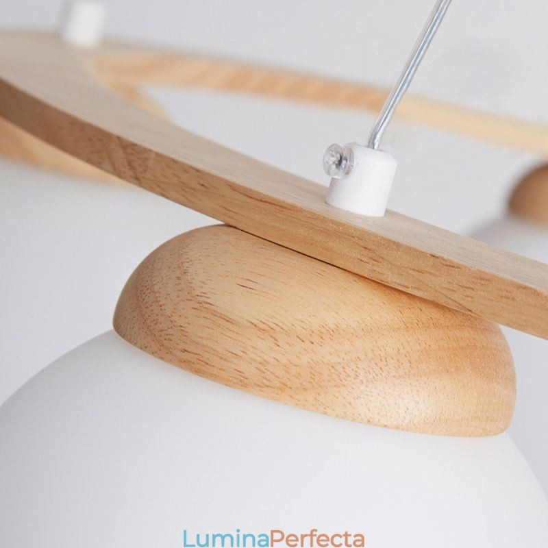 Candelabru din lemn japonez Molecule Pendant