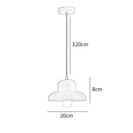 Lampă suspendată din lemn japonez. Lampă suspendată cu pălărie