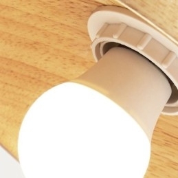 Lampă suspendată din lemn japonez. Lampă suspendată cu pălărie