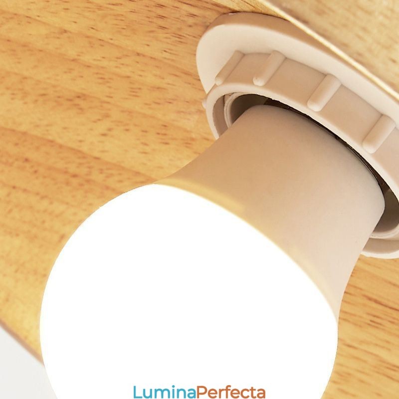 Lampă suspendată din lemn japonez. Lampă suspendată cu pălărie