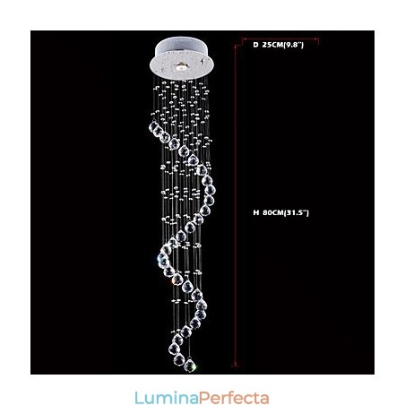 Lampă cu pandantiv de cristal Iluminare candelabru 1 lumini Canpoy argintiu Lămpi de tavan cu Helix de cristal K9 H80CM Lampă cu pandantiv de cristal Iluminare candelabru 1 lumini Canpoy argintiu Lămpi de tavan cu Helix de cristal K9 H80CM