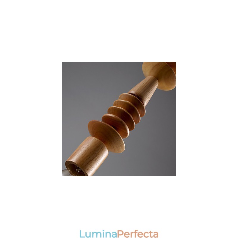 Candelabru Mini Stil Tradițional Clasic Lemn Bambus