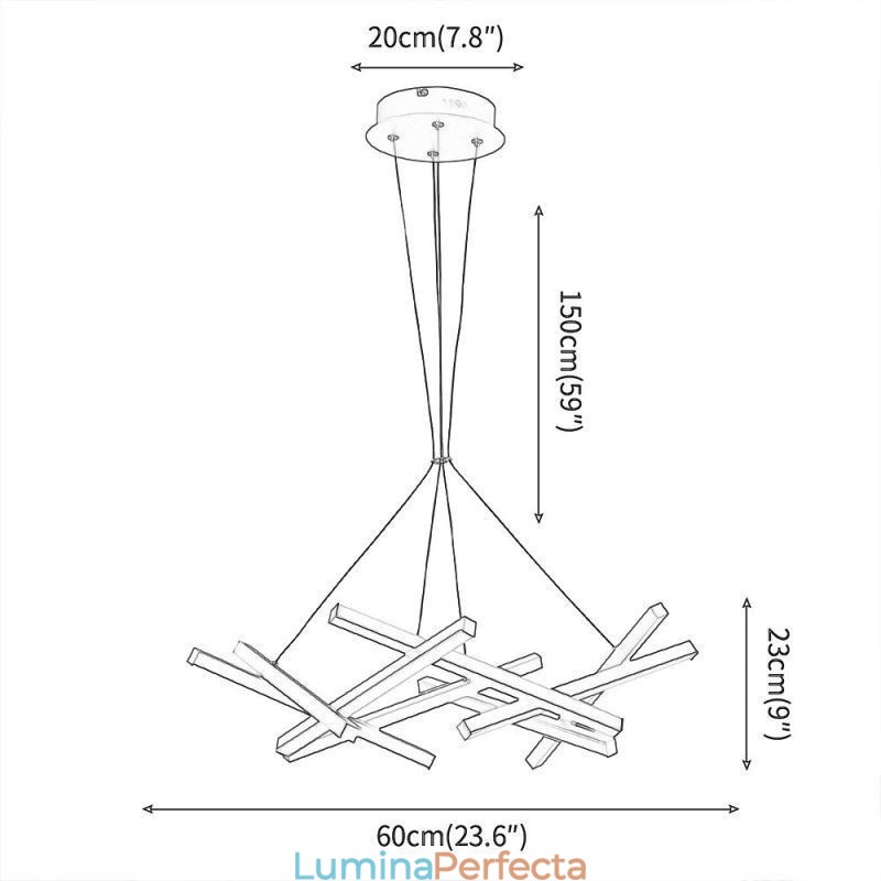 Candelabru postmodern Lampă suspendată cu ramură de copac nordică