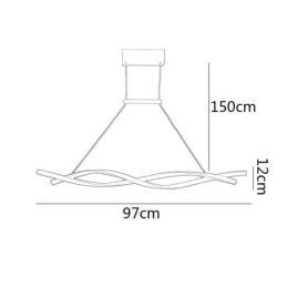 Lampă suspendată modernă Twist Design