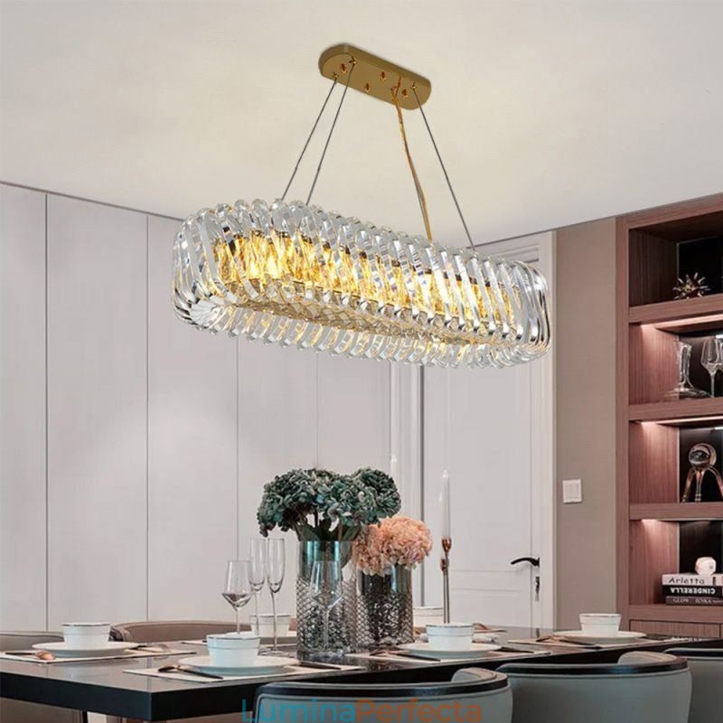 Lampă suspendată din sticlă de lux Candelabru în stil european