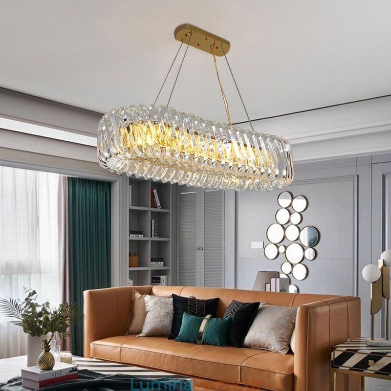 Lampă suspendată din sticlă de lux Candelabru în stil european