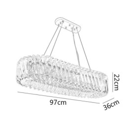 Lampă suspendată din sticlă de lux Candelabru în stil european