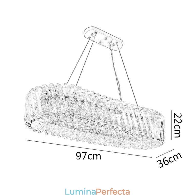 Lampă suspendată din sticlă de lux Candelabru în stil european