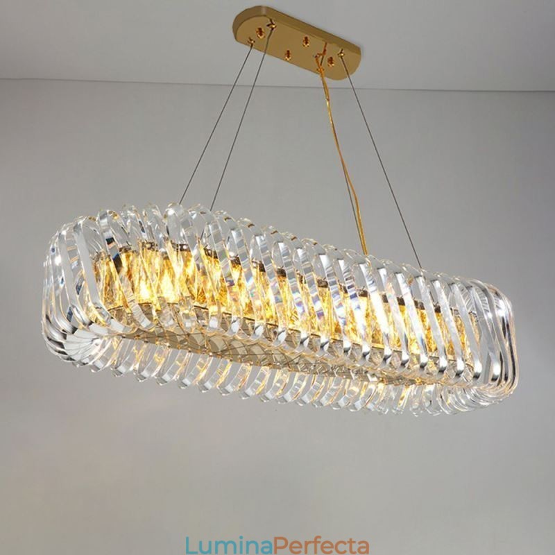 Lampă suspendată din sticlă de lux Candelabru în stil european
