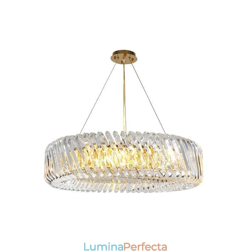 Lampă suspendată europeană pentru decorare din sticlă rotundă