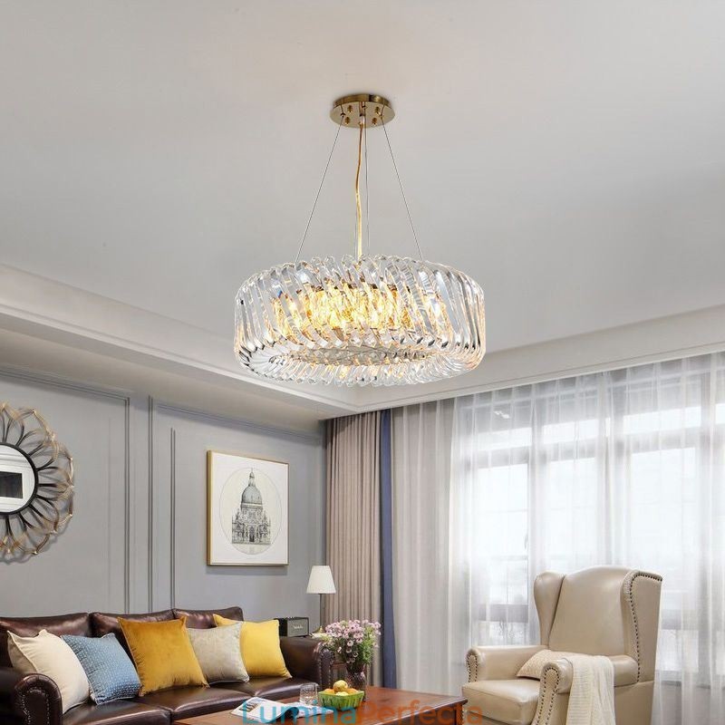 Lampă suspendată europeană pentru decorare din sticlă rotundă
