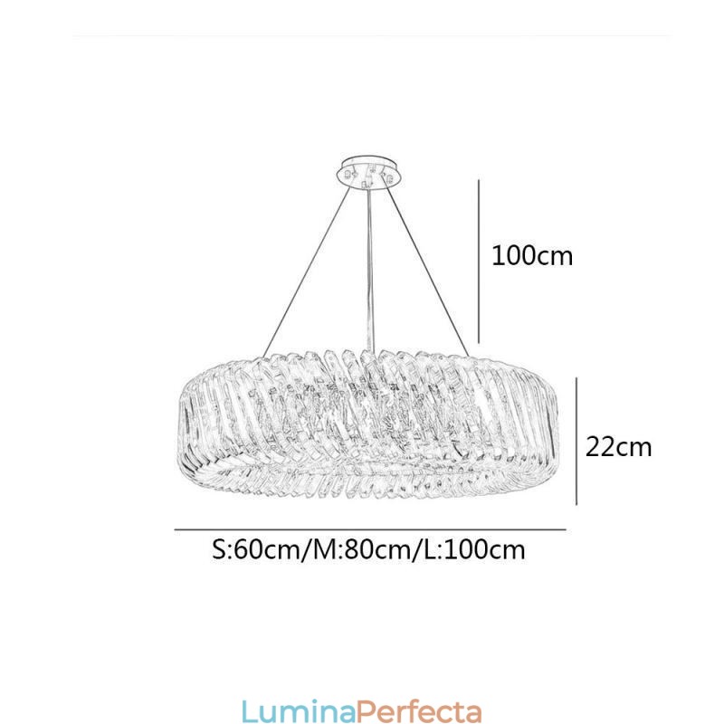 Lampă suspendată europeană pentru decorare din sticlă rotundă
