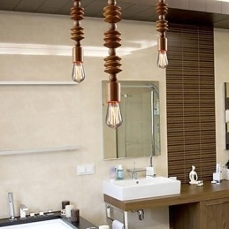 Candelabru Mini Stil Tradițional Clasic Lemn Bambus