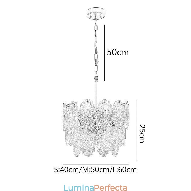 Lampă suspendată din sticlă modernă decor Bronz auriu