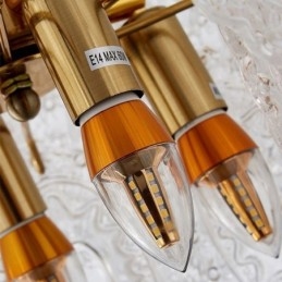 Lampă suspendată din sticlă modernă decor Bronz auriu