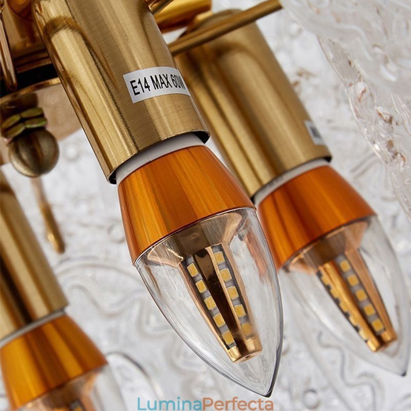 Lampă suspendată din sticlă modernă decor Bronz auriu