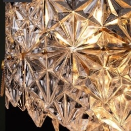 Lampă suspendată din sticlă europeană Candelabru modern în formă de con