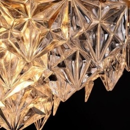 Lampă suspendată din sticlă europeană Candelabru modern în formă de con
