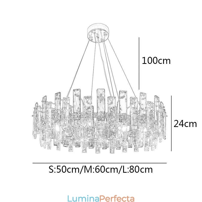 Candelabru din sticlă de lux în stil european