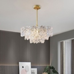 Lumină suspendată de lux Decor Candelabru din sticlă Living