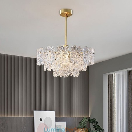 Lumină suspendată de lux Decor Candelabru din sticlă Living Lumină suspendată de lux Decor Candelabru din sticlă Living