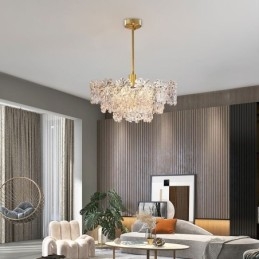 Lumină suspendată de lux Decor Candelabru din sticlă Living