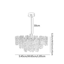 Lumină suspendată de lux Decor Candelabru din sticlă Living