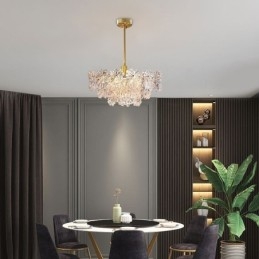 Lumină suspendată de lux Decor Candelabru din sticlă Living