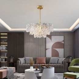 Lumină suspendată de lux Decor Candelabru din sticlă Living
